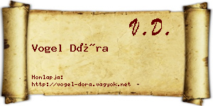 Vogel Dóra névjegykártya